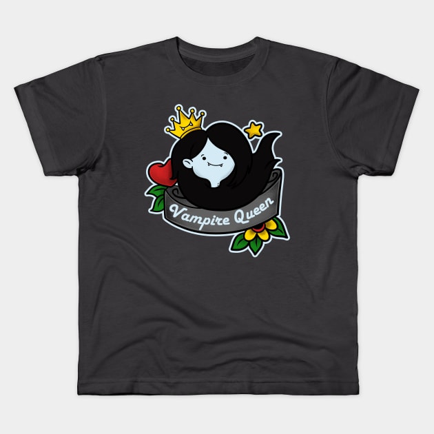 Vampire Queen Kids T-Shirt by absolemstudio